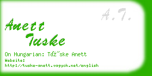 anett tuske business card